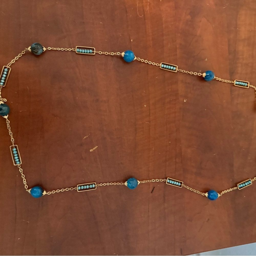 🖤 J.Crew Regent Blazer & Erwin Pearl Faux Turquoise Necklace Set – Size 4 flaw - Picture 13 of 15